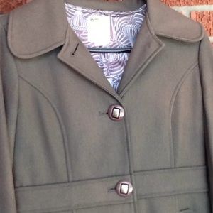 Tulle small wool blend fitted long coat